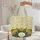 Ornate Marigold Floral Name Circle with Lush Green Foliage - Everyday Tote Gift Quilted Tote Bag - 5