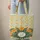 Ornate Marigold Floral Name Circle with Lush Green Foliage - Everyday Tote Gift Quilted Tote Bag - 6