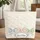 Cream White Palm Frond Name Plaque Light Blue Pink Green Floral Bows - Everyday Use Gift Quilted Tote Bag - 1