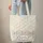 Cream White Palm Frond Name Plaque Light Blue Pink Green Floral Bows - Everyday Use Gift Quilted Tote Bag - 6