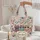 Retro Sunglasses Cats Botanical Floral Wreath - Everyday Tote Cat Lover Gift Quilted Tote Bag - 5