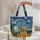 Golden Retriever Sunflowers Starry Night Floral Wreath - Home Decor Gift for Dog Lover Quilted Tote Bag - 5