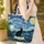 Black Cat Starry Sky Cypress Village Scroll Name - Cat Lover Everyday Lifestyle Gift Quilted Tote Bag - 4
