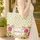 Hot Pink Olive Green Indian Floral Bouquet Wreath - Personalized Everyday Carry Gift Quilted Tote Bag - 4