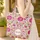 Personalized Indian Floral Chrysanthemum Medallion - Everyday Carry Accessory Quilted Tote Bag - 4