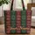 William Morris Victorian Book Spines Gilded Accents - Book Lover Gift for Readers Quilted Tote Bag - 1