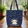 Lamb Butterfly Starry Sky Wildflower Personalized - Baby Shower Gift for Baby Girl Quilted Tote Bag - 3