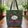 Tropical Jungle Birds Exotic Flowers Gold Leaf Accents Name Wreath - Bird Lover Everyday Gift Quilted Tote Bag - 3