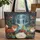 Forest Fox Fairy Gnome Wildflower Personalized - Storybook Fan Gift Quilted Tote Bag - 1