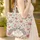 Exotic Birds Songbirds Floral Wreath Personalized Name - Personalized Gift Quilted Tote Bag - 4