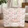 Pink Roses Strawberries Floral Wreath Your Name - Everyday Gift Quilted Tote Bag - 1