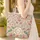 Indian Chintz Floral Ornate Exotic Birds Floral Wreath Name Boho Lifestyle Gift Quilted Tote Bag - 4