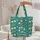 White Trumpet Flowers Botanical Wreath Personalized Name - Nature Lover Gift Quilted Tote Bag - 5