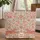 Leaping Felines Botanical Floral Paisley Personalized Name - Wildlife Lover Gift Quilted Tote Bag - 1
