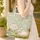 Adorable Sheep Wildflower Clover Field - Storybook Nature Lover Gift Quilted Tote Bag - 4