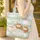 Personalized Name Sheep Rolling Hills Wildflower Wreath - Nursery Decor Gift Quilted Tote Bag - 4