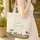 Fluffy Sheep Green Hills Floral Sprigs - New Baby Shower Gift Personalized with Name Quilted Tote Bag - 4