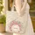 Pink Roses Green Leaves Wreath Name - Everyday Floral Botanical Gift Quilted Tote Bag - 4