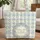 Ornate Floral Wreath Name Blue Flower Sage Leaf - Everyday Carry Gift Quilted Tote Bag - 1