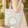Ornate Floral Wreath Name Blue Flower Sage Leaf - Everyday Carry Gift Quilted Tote Bag - 4