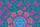 Ornate Fuchsia Pink Green Indian Floral Wreath Leaf Garland Blue Field - Everyday Lifestyle Gift Quilted Tote Bag - 7