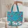 Ornate Indian Elephants Rose Floral Wreath Personalized Gift Quilted Tote Bag - 5