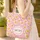 Daisy Vine Floral Wreath Name - Boho Lifestyle Gift Quilted Tote Bag - 4