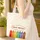 Rainbow Crayons - Back to School Art Supplies Gift for Young Students & Teachers Quilted Tote Bag - 4