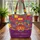 Indian Medallion Lotus Paisley Floral Patchwork - Everyday Boho Lifestyle Quilted Tote Bag - 3