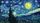 Crescent Moon Swirling Night Sky Cypress Tree Village - Home Decor Gift Car Sunshade - 7