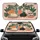 Six Domestic Cats Tropical Foliage Geometric Pineapple - Home Decor Gift for Cat Lovers Car Sunshade - 1