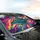 Majestic Whale Serene Sea Turtle Swirling Gold Lines - Ocean Life Lover Gift Car Sunshade - 6