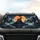 Majestic Brown Bear Howl Full Moon Mountain Range - Wildlife Lover Gift Car Sunshade - 4