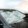 Repeating Tulips Star Blossoms Dense Garden Floral - Garden Lover Gift Car Sunshade - 6