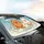 Fluffy Pomeranian Dogs Steering Wheel Road Trip Paw Prints - Pet Owner Gift Car Sunshade - 6