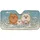 Fluffy Pomeranian Dogs Steering Wheel Road Trip Paw Prints - Pet Owner Gift Car Sunshade - 3