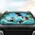 Orcas Palm Fronds Hibiscus Tropical Seascape - Wildlife Lover Gift Car Sunshade - 4