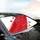 Canadian Maple Leaf Watermark Background Crimson White - Canadian Heritage Gift for Canadians Car Sunshade - 6