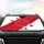 Canadian Maple Leaf Watermark Background Crimson White - Canadian Heritage Gift for Canadians Car Sunshade - 4