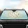 Majestic White Lion Golden Mane Scrollwork - Home Decor Gift for Wildlife Lovers Car Sunshade - 4