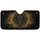 Black Lion Head Glowing Eyes Golden Swirls - Wildlife Lover Gift for Lion Lover Car Sunshade - 3