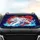 Roaring White Tiger Crimson Smoke Cerulean Clouds Cosmic Stars - Wildlife Lover Gift Car Sunshade - 4
