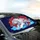 Roaring White Tiger Crimson Smoke Cerulean Clouds Cosmic Stars - Wildlife Lover Gift Car Sunshade - 6