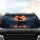 Wolf Silhouette Fiery Orange Moon - Wildlife Lover Home Decor Gift Car Sunshade - 4