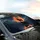 Wolf Silhouette Fiery Orange Moon - Wildlife Lover Home Decor Gift Car Sunshade - 6