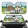 Grinning Tabby Bi-Color Cat Car Ride - Road Trip Gift for Cat Lover Car Sunshade - 1