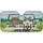 Grinning Tabby Bi-Color Cat Car Ride - Road Trip Gift for Cat Lover Car Sunshade - 3