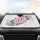 Pink Floral Blossoms Dark Grey Swirling Ribbons Tendrils - Home Decor Gift Car Sunshade - 4