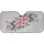 Pink Floral Blossoms Dark Grey Swirling Ribbons Tendrils - Home Decor Gift Car Sunshade - 3