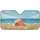 Orange Starfish Seashells Sandy Beach Ocean Waves Clouds - Beach Lover Gift Car Sunshade - 3
